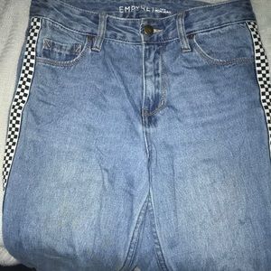 Zumiez mom jeans frayed ripped jeans they come in one size